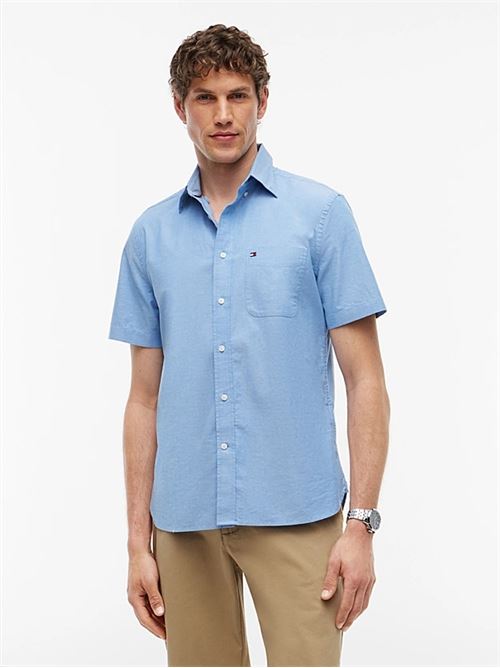 light oxford solid ss bd shirt TOMMY HILFIGER | MW0MW422850GY